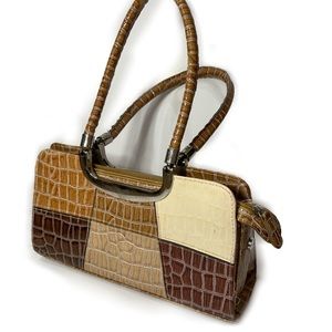 NEUTRAL COLOUR BLOCK Y2K PURSE